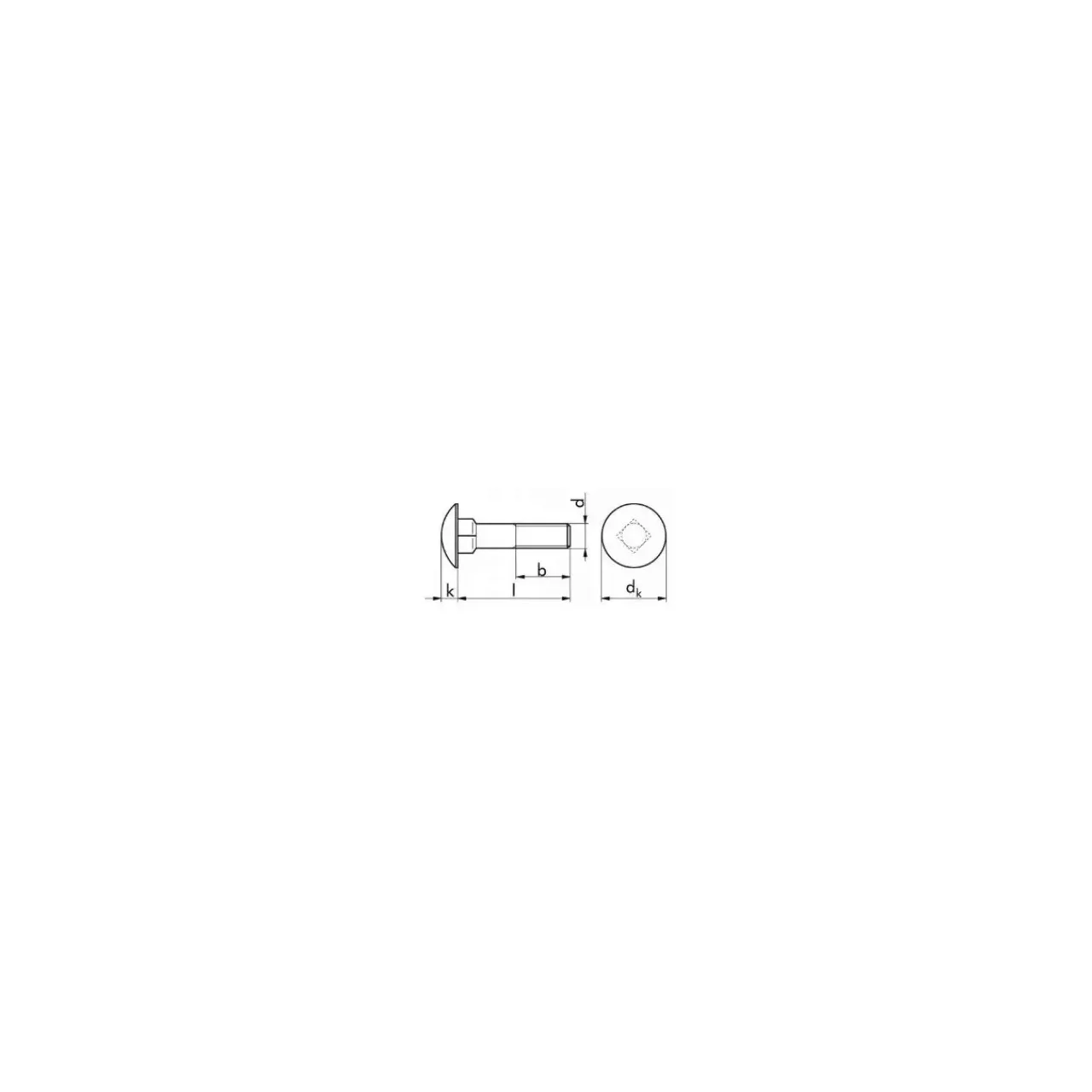 DIN 603-4.8, surub torbant, zincat - 8x40 (50 buc./punga) 1